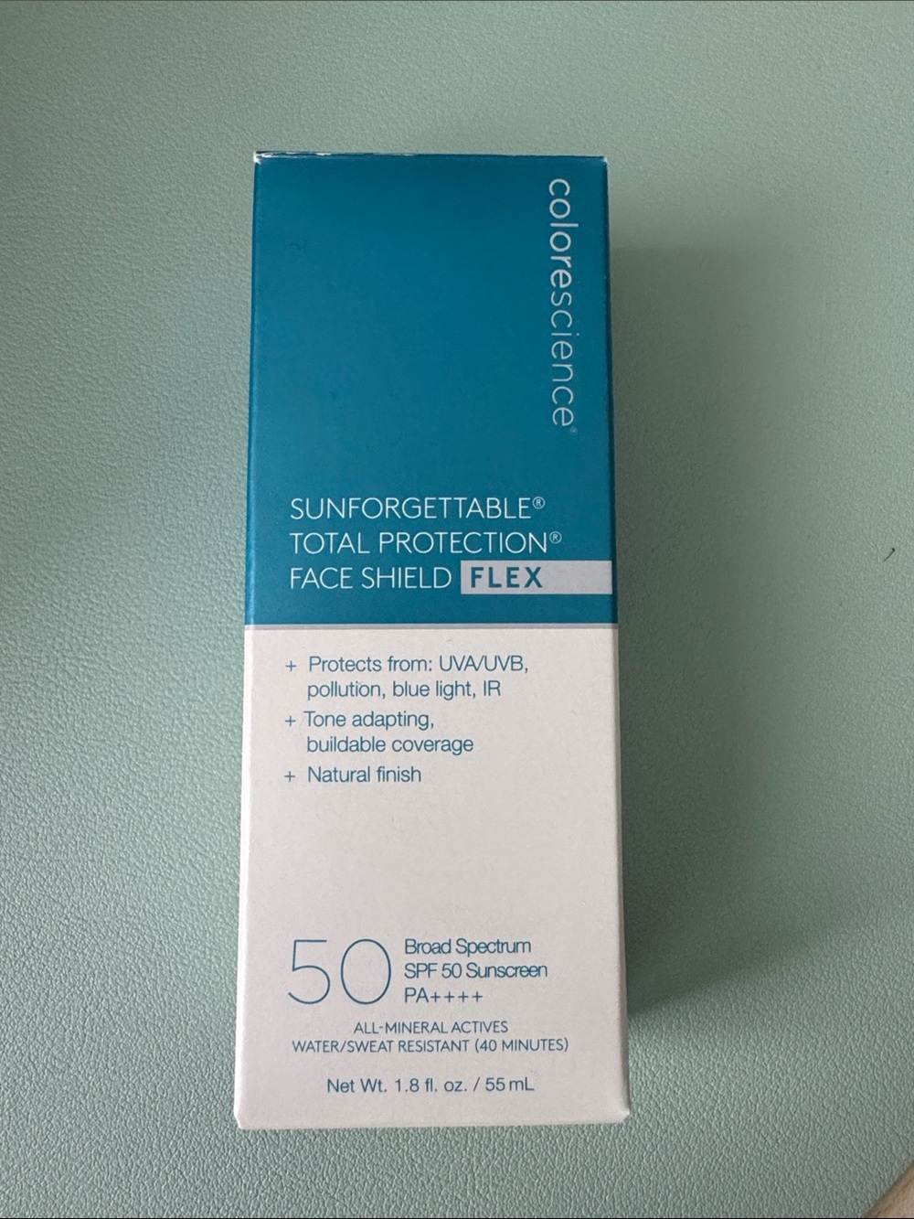 Sunforgettable Total Protection Face Shield Flex SPF 50 - Blue/White (Tan)